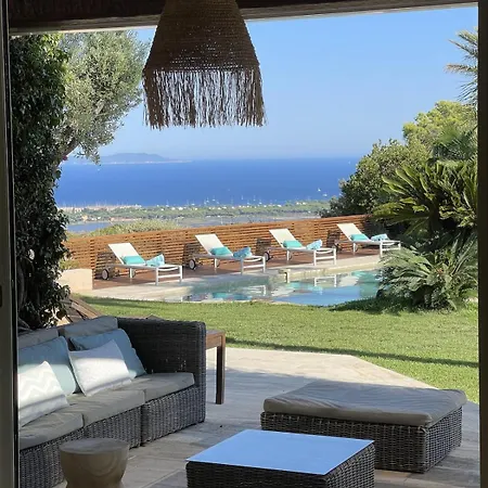 Villa Mas Des îles D'or - Vue Unique, Piscine Chauffée, Jacuzzi, Tennis *